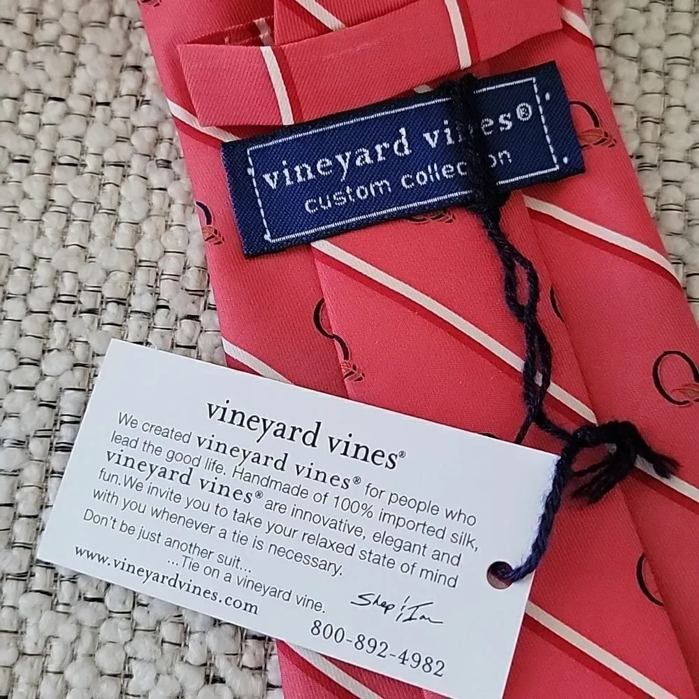 Vineyard Vines “Quail Hollow” Country Club Golf Club PGA Tie Custom Tie New - Picture 4 of 4